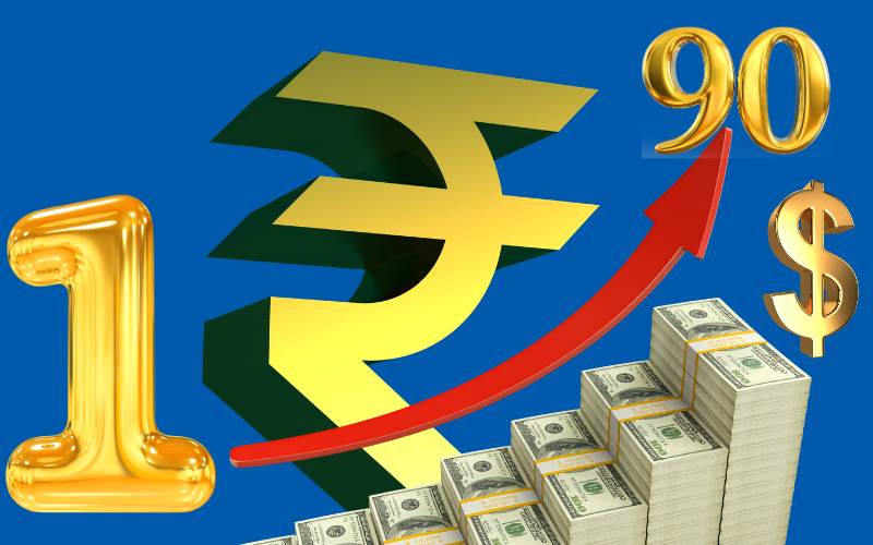 غیرملکی سرمایہ نکلنے سے روپیہ مزید کمزور۔ ایک  ڈالرکی قدر 90 روپئے سے زائد 